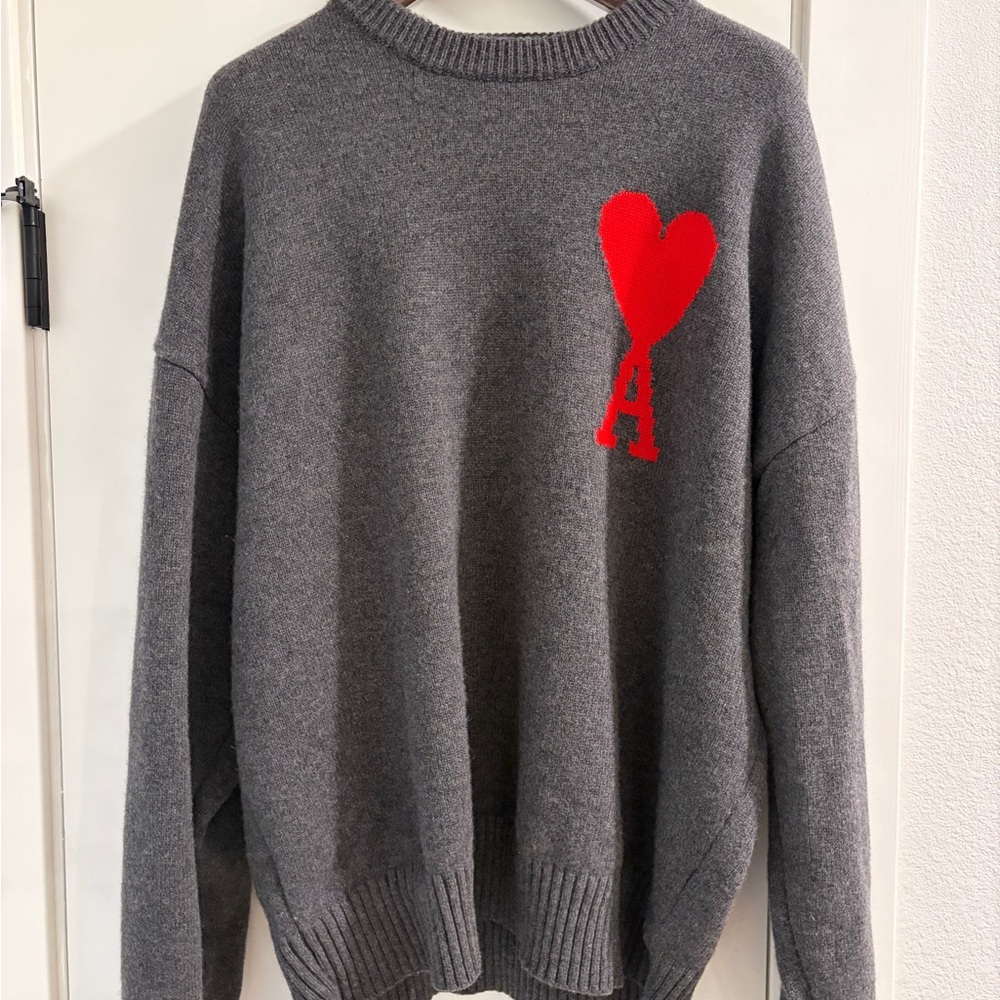 Ami Alexandre Mattiussi Charcoal men’s Knitwear XL runs large